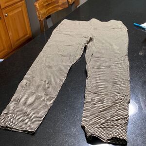 RAFAELA comfort, black and tan stretch pants great for work full elastic waist